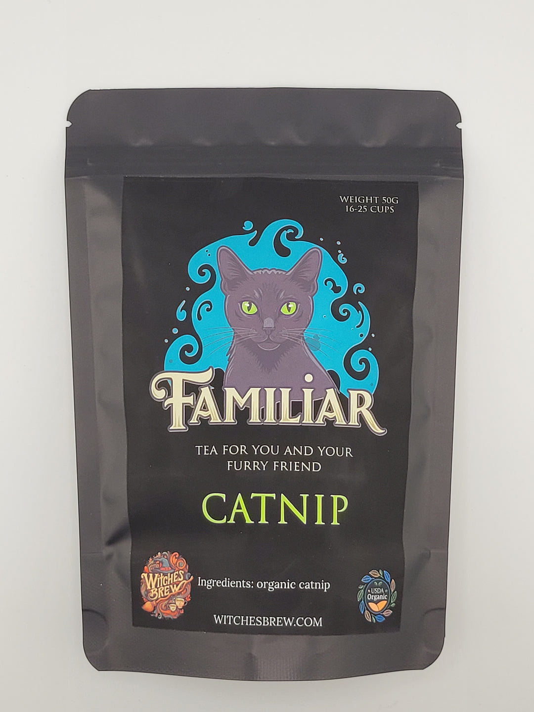 Familiar Catnip package with brand logo on a white background