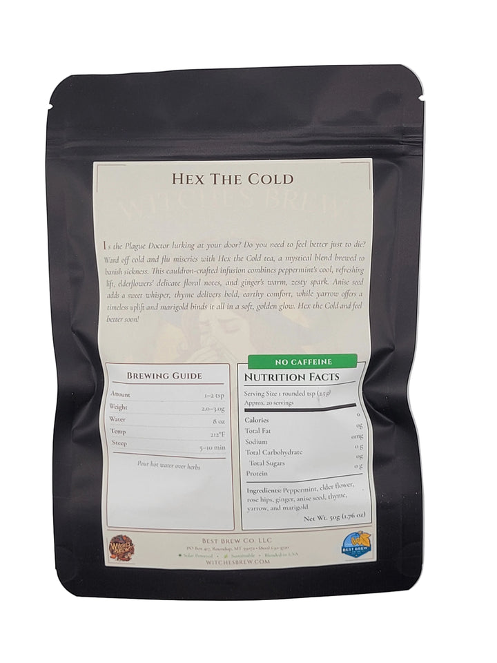 Hex the Cold package with text and branding on a white background